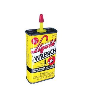 Liquid Wrench Lubricant Oil Tin Can 1970s 4 Oz Collectible with Orig. Red Cap